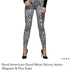 Good American - Good Waist Snake skinny jeans